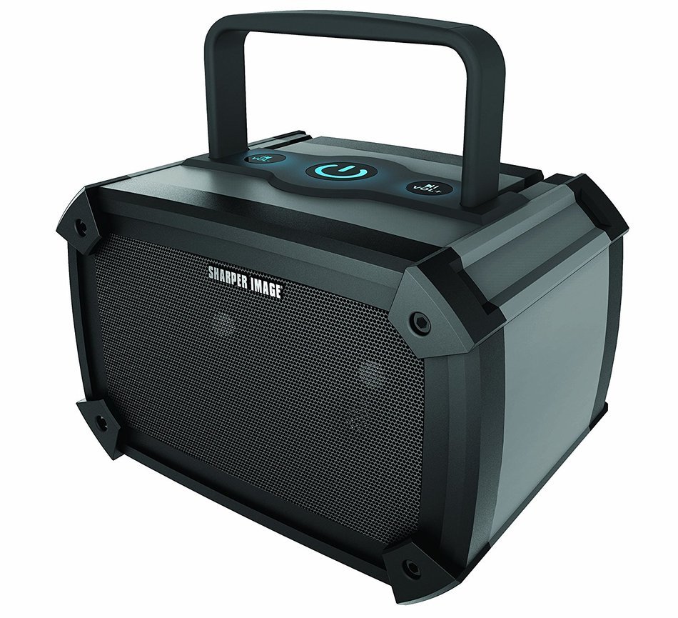 Sharper Image Rugged & Durable Bluetooth Speaker, Portable & Rechargeable (Black)