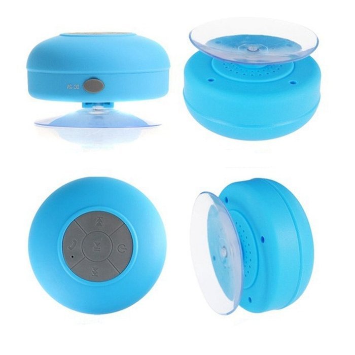 MACOX Bluetooth Speaker,Mini Sucker Bluetooth Speaker Waterproof, Wireless, Handsfree, with Suction Cup (Blue) N3