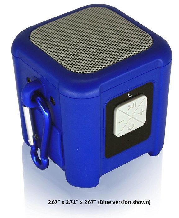 Riptide Outdoor Waterproof Bluetooth Speaker with Carabiner Loop (Gray) N8