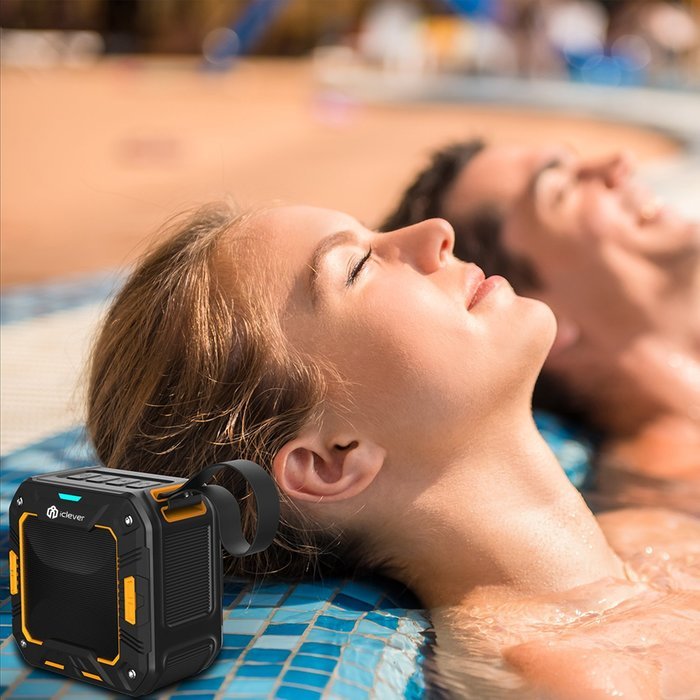 iClever BoostSound Portable IP65 Waterproof Outdoor/Shower Bluetooth Speaker with 12hr Playtime N4