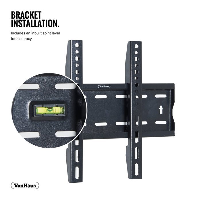 VonHaus Ultra Slim TV Wall Mount for 15-42 inch LCD LED 3D Plasma TVs Super Strong 88lbs Weight Capacity N3