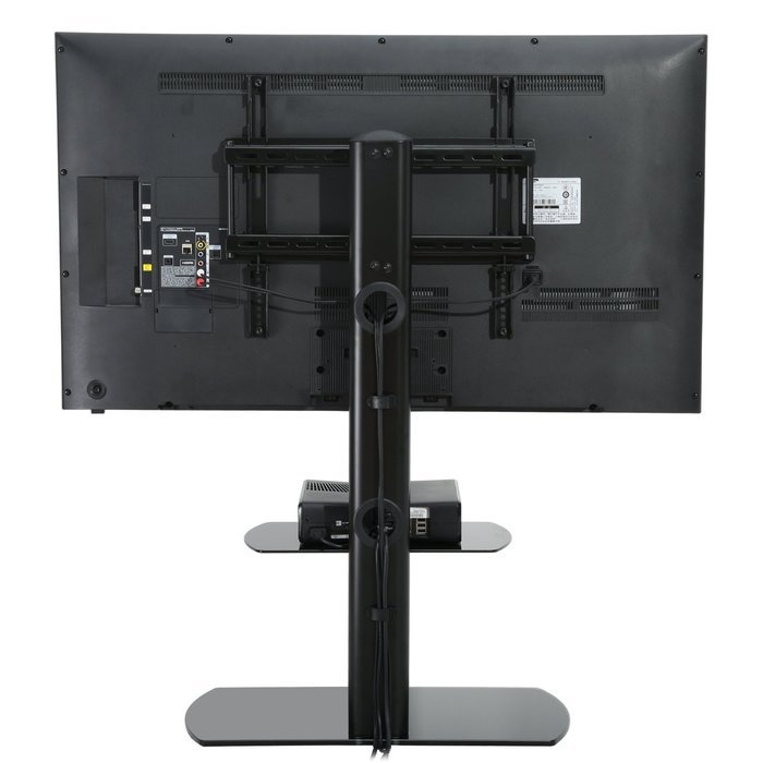 Fitueyes Swivel Floor tv stand with mount and two shelves for 32-50" Sony/ Samsung /LG/ Vizio TV TT206501GB N4