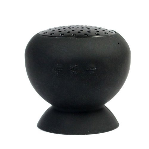 ZPS Hot Salemini Mushroom Bluetooth Speaker Wireless Hands Free Waterproof Silicone Suction (black) N3