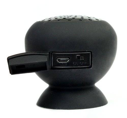 ZPS Hot Salemini Mushroom Bluetooth Speaker Wireless Hands Free Waterproof Silicone Suction (black) N4