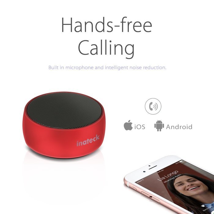 Ultra Portable iPhone Speaker, Inateck Wireless Bluetooth Speaker with Aluminum Body, Enhanced Bass and Superior... N10