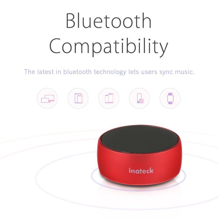 Ultra Portable iPhone Speaker, Inateck Wireless Bluetooth Speaker with Aluminum Body, Enhanced Bass and Superior... N11