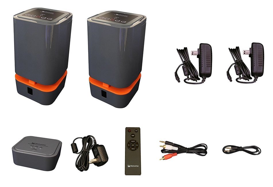 Wolverine WS58V3 5.8GHz Wireless Bluetooth Speakers, Dark grey N2
