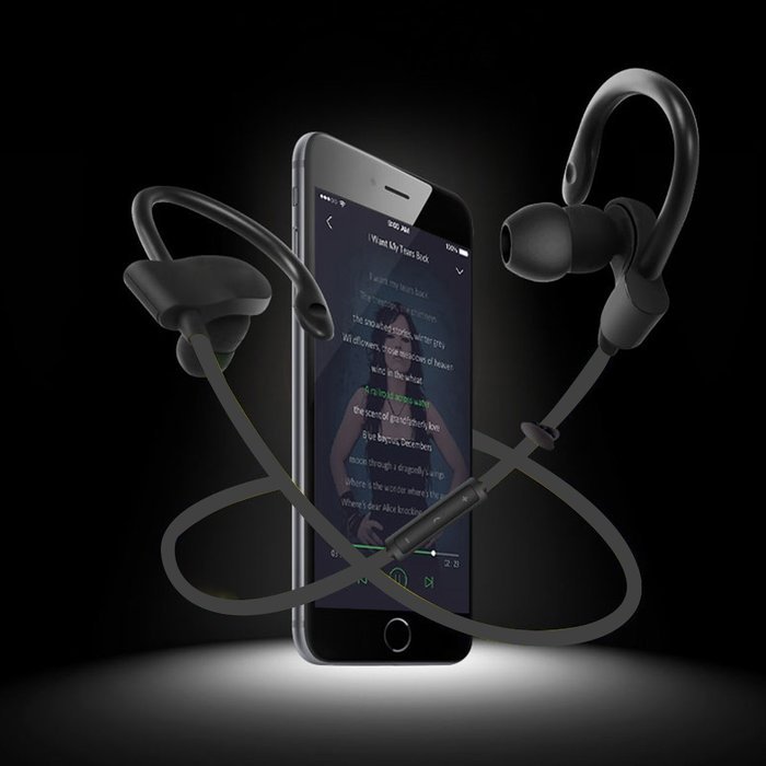Bluetooth Headphones,HugeTree V4.1 In-Ear Wireless Stereo Noise Cancelling Headsets with Microphone,Sport Sweatproof... N5