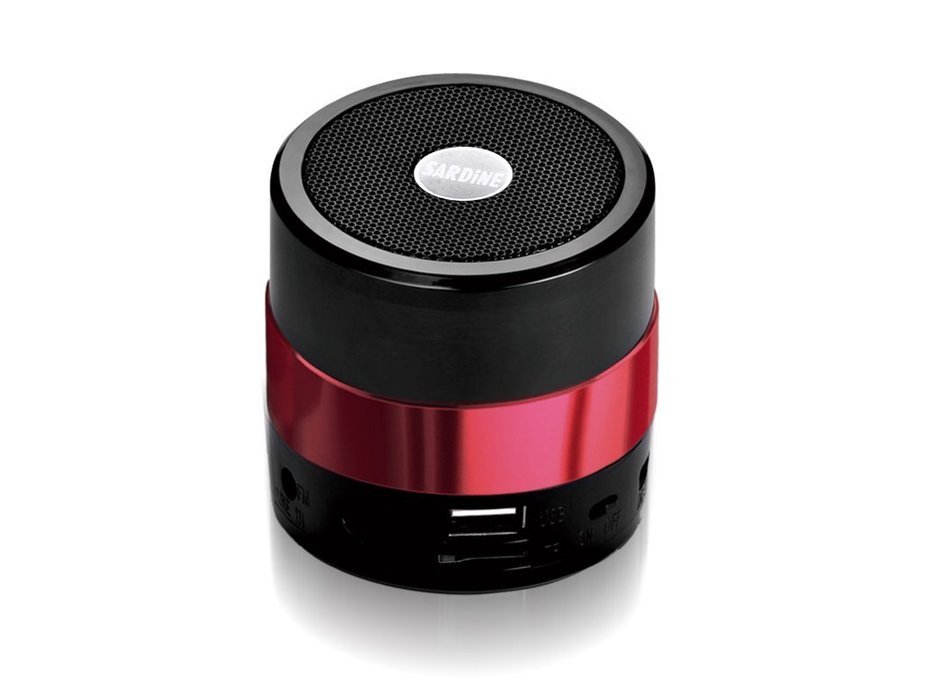 RiiYA Cute Sound Mini Portable 3W 450mAh Bluetooth Speaker with Mic, FM Function & Micro SD Card Support - Red N2