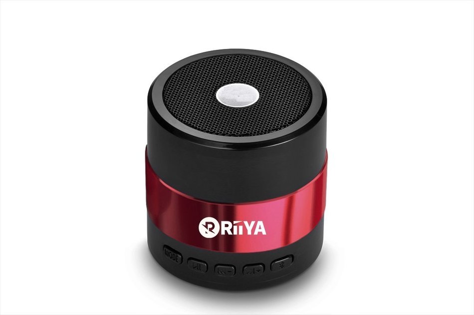RiiYA Cute Sound Mini Portable 3W 450mAh Bluetooth Speaker with Mic, FM Function & Micro SD Card Support - Red N3