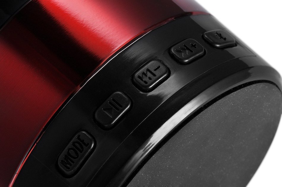 RiiYA Cute Sound Mini Portable 3W 450mAh Bluetooth Speaker with Mic, FM Function & Micro SD Card Support - Red N4