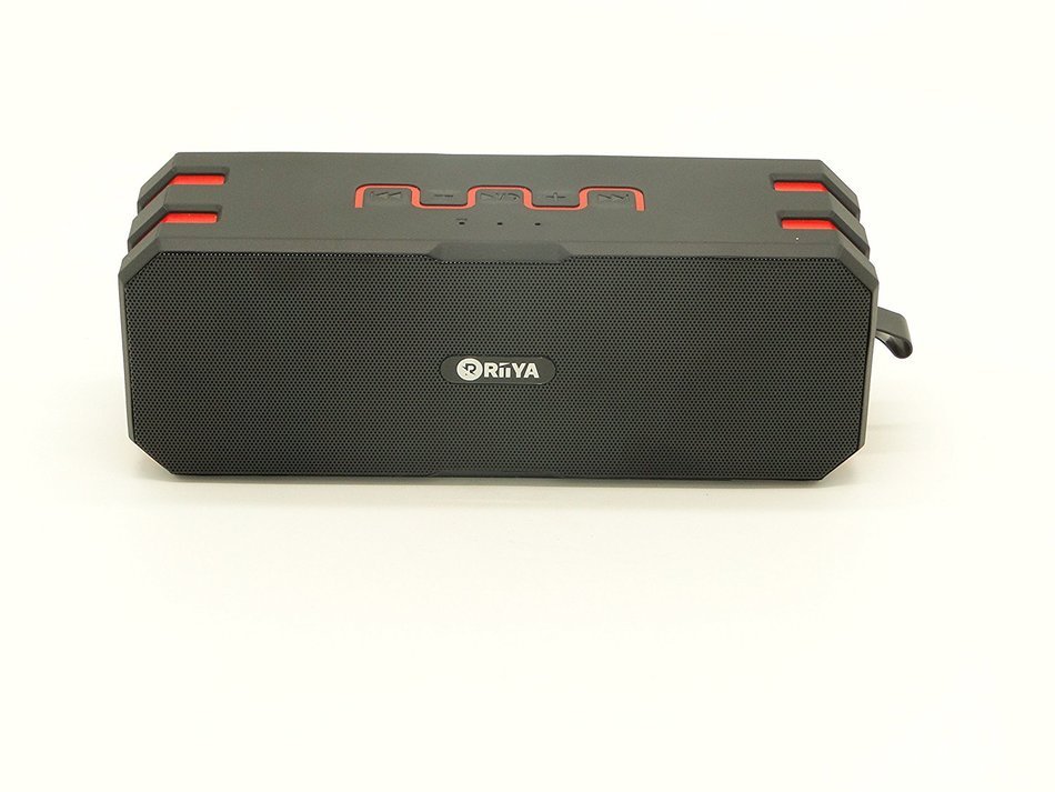 RiiYA Strong Life Wireless Portable Sport Waterproof Bluetooth Speaker with IP67 & Microphone - Black/Red N2