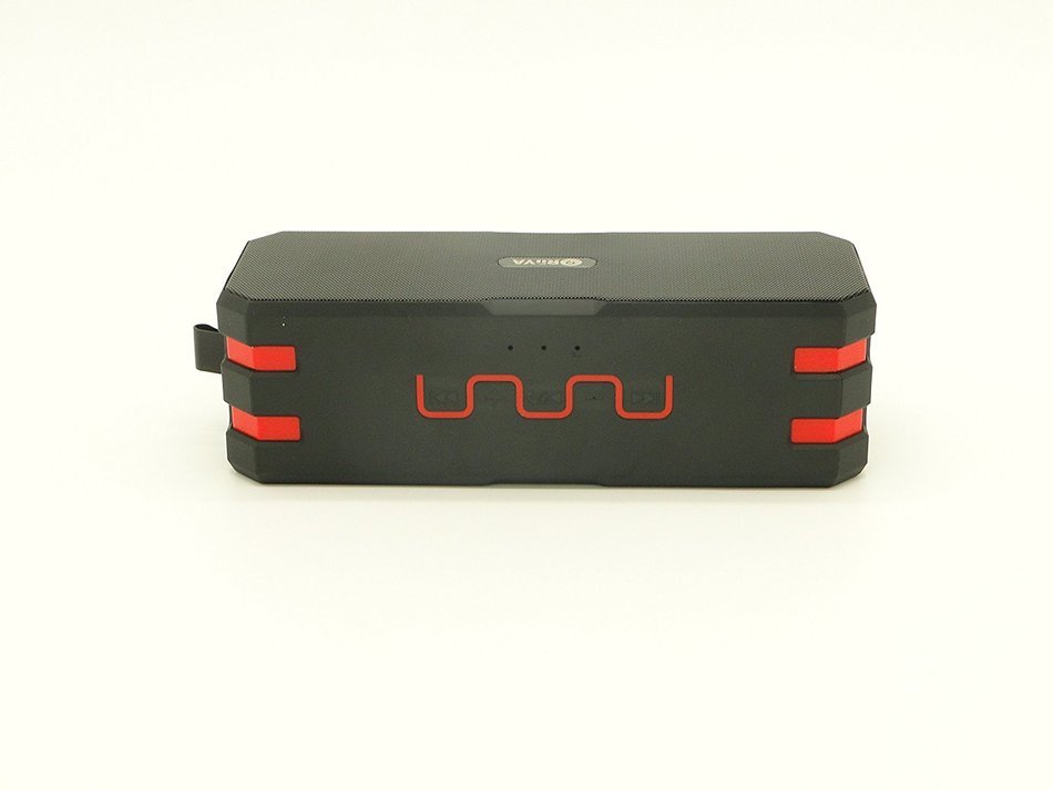RiiYA Strong Life Wireless Portable Sport Waterproof Bluetooth Speaker with IP67 & Microphone - Black/Red N5