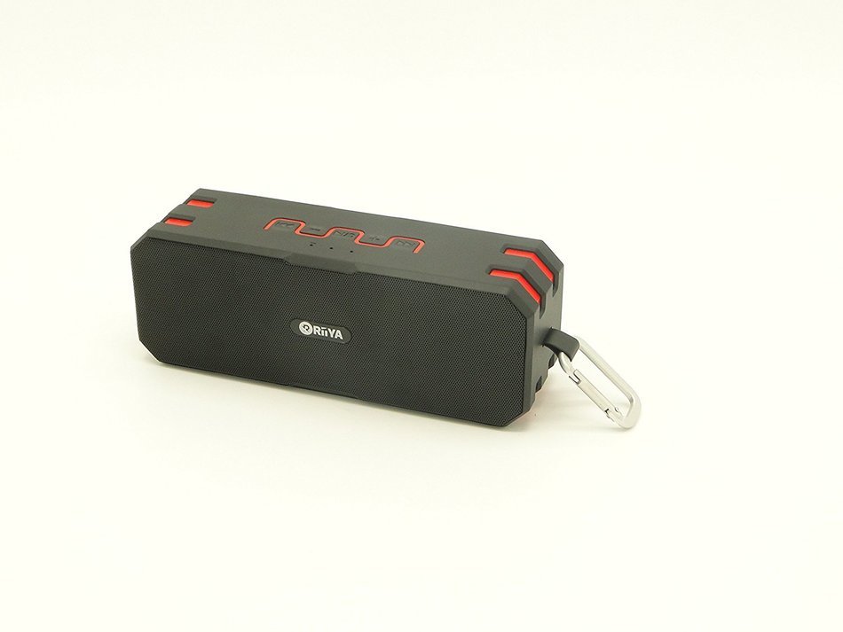 RiiYA Strong Life Wireless Portable Sport Waterproof Bluetooth Speaker with IP67 & Microphone - Black/Red N6