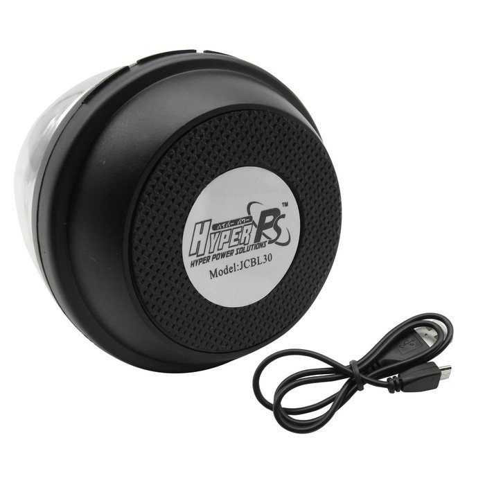 HyperPS - M-30 White - Bluetooth Mini Speaker with LED Night Light - Supporting Micro SD Card slots & Microphone... N3