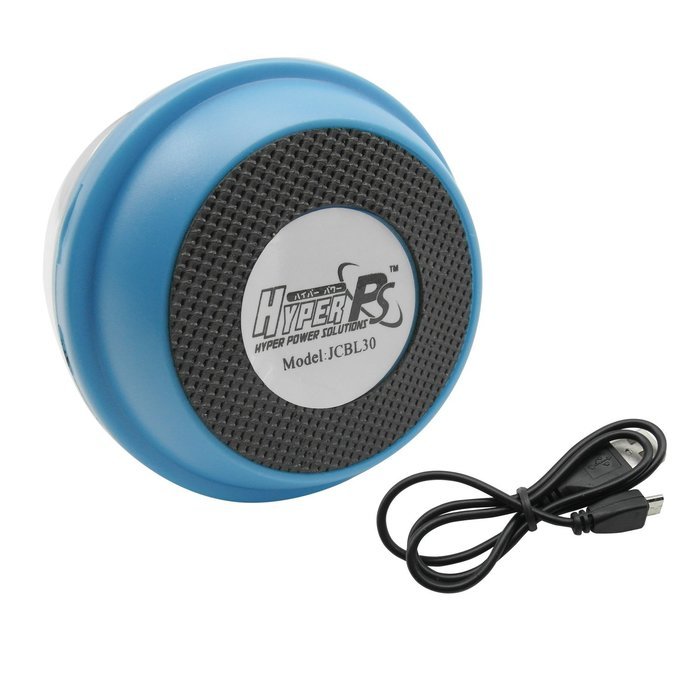 HyperPS - M-30 White - Bluetooth Mini Speaker with LED Night Light - Supporting Micro SD Card slots & Microphone... N9