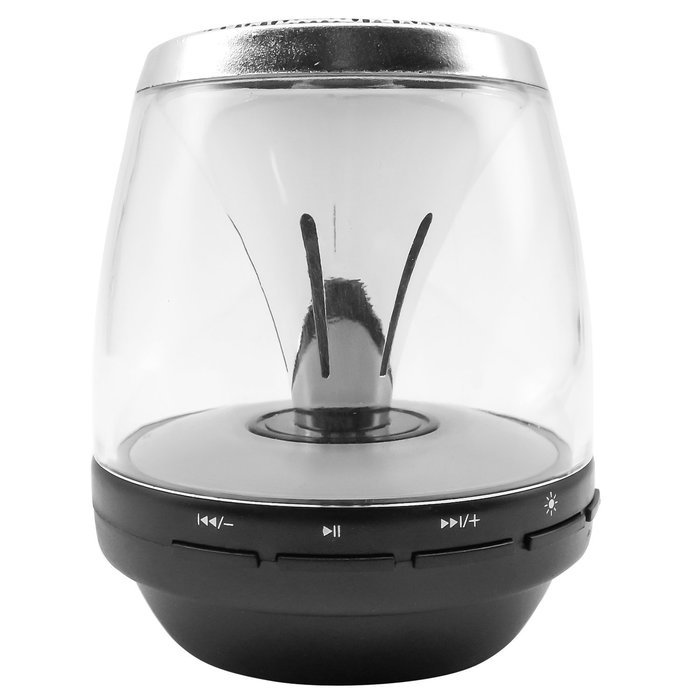HyperPS - M-30 White - Bluetooth Mini Speaker with LED Night Light - Supporting Micro SD Card slots & Microphone... N13