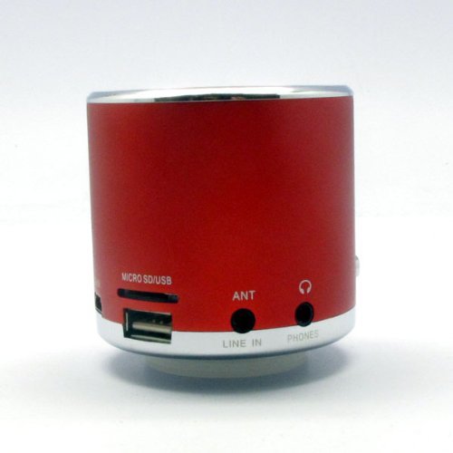 Wine Red Color Kaidaer Portable Speaker Music Player Supporting TF/Micro SD Card w/ FM Radio Function for PC Tablet... N4