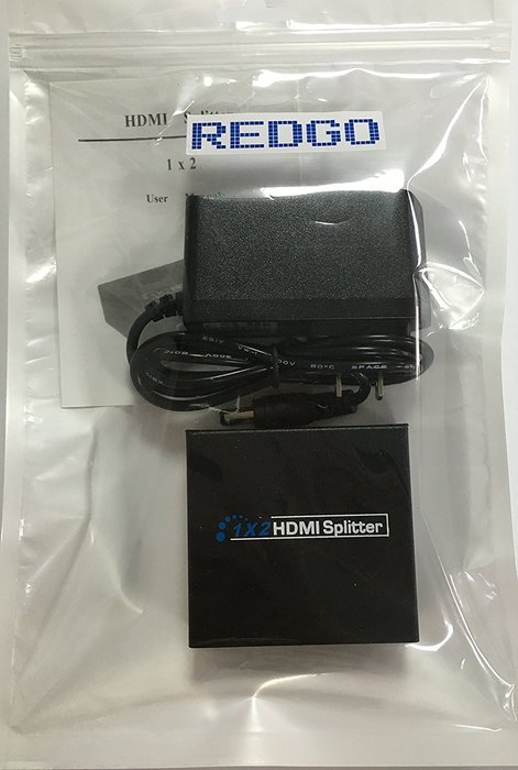 REDGO 1080P HDMI Male to 2 HDMI Female 1 in 2 out Splitter Black Cable Adapter Converter N8