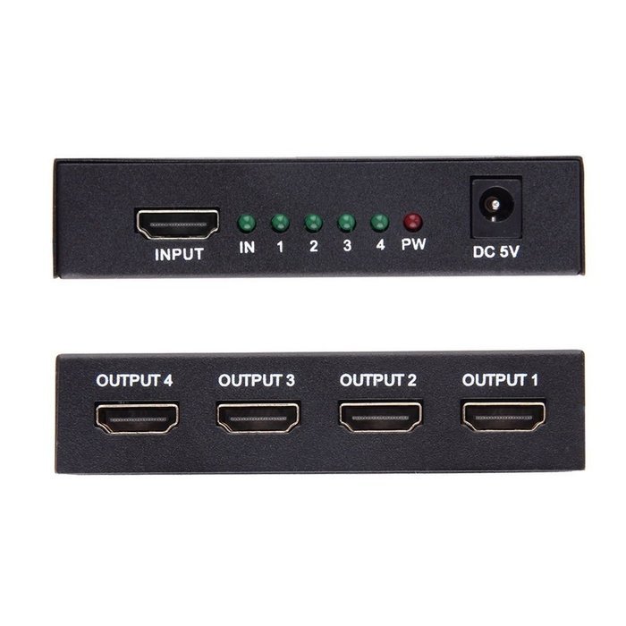 REDGO 1080P HDMI Male to 2 HDMI Female 1 in 2 out Splitter Black Cable Adapter Converter N11
