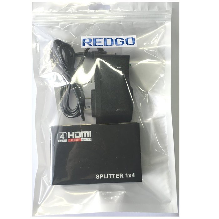 REDGO 1080P HDMI Male to 2 HDMI Female 1 in 2 out Splitter Black Cable Adapter Converter N15