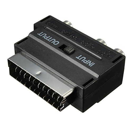 RGB Scart Male To 3 RCA Female S-Video AV TV Audio Cable Adapter Converter N5