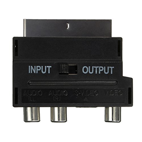 RGB Scart Male To 3 RCA Female S-Video AV TV Audio Cable Adapter Converter N6
