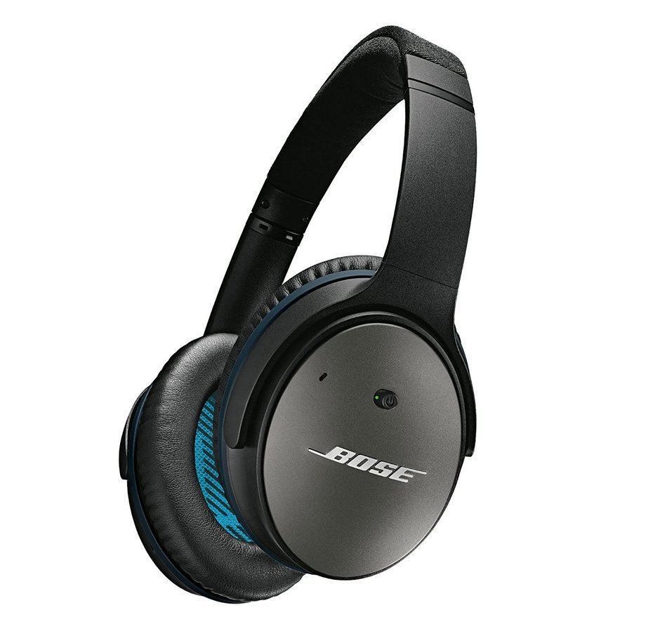 Bose QuietComfort 25 Black Over-Ear Noise Cancelling Headphones for Apple Devices, with Carbon SoundLink Mini... N3