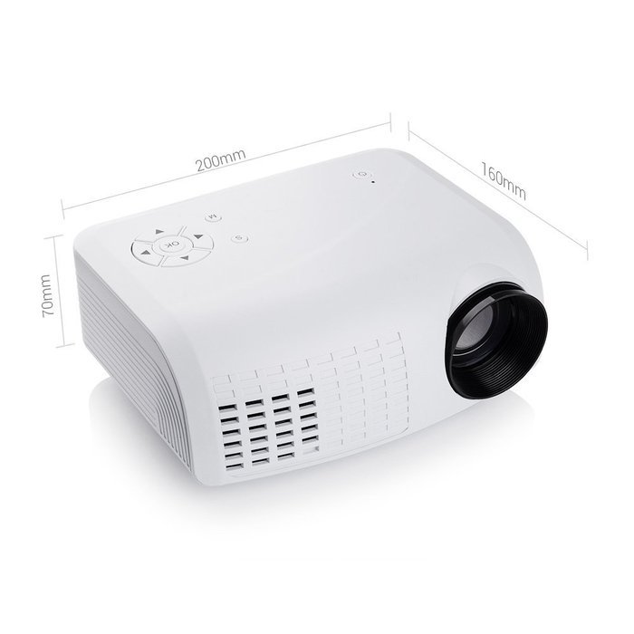 Portable Pocket Projector LED Projector 640480 1080P USB/AV/HDMI/VGA/mini SD card Interface Multimedia Video Games... N3