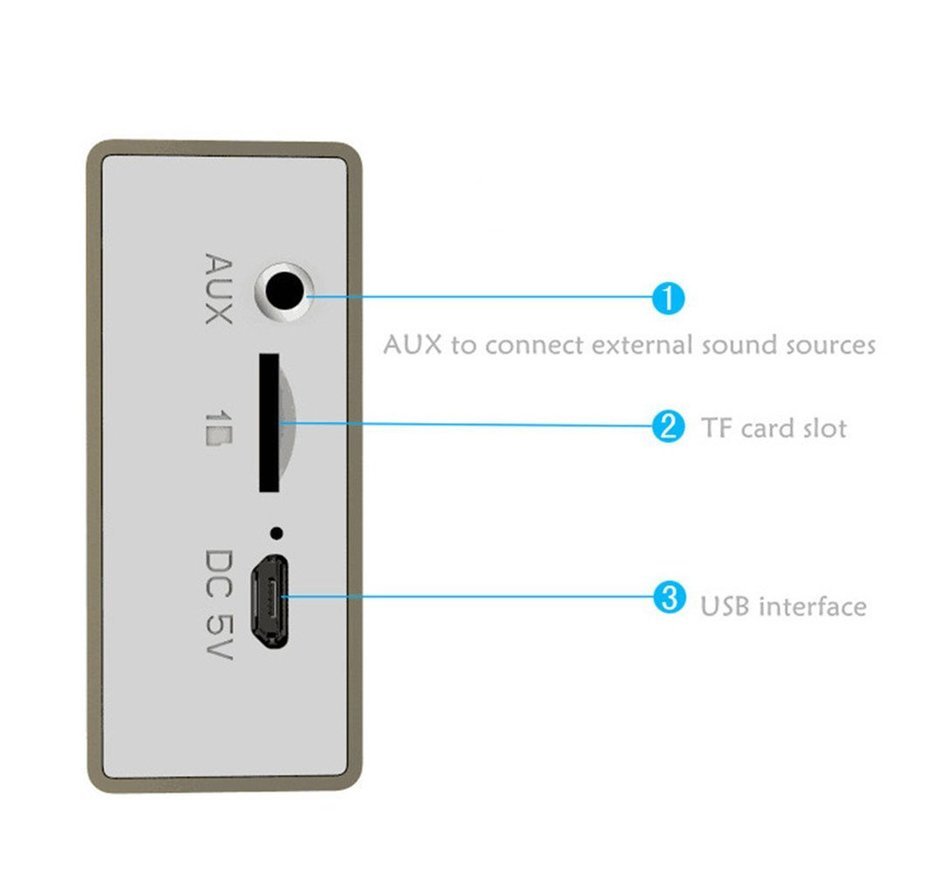 Uchoir Portable Bluetooth Speakers, Rectangular Outdoor Wireless Superior Sound Speakers with 3.5mm Aux-in and... N17