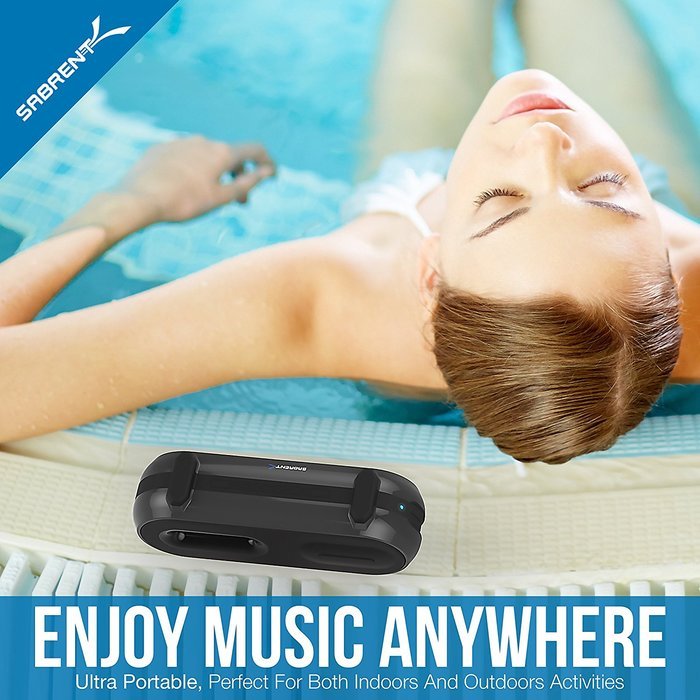 Sabrent Ultra-Portable Weatherproof Wireless Bluetooth Speaker For Outdoor/Indoor 10 hours Rechargeable Battery... N4