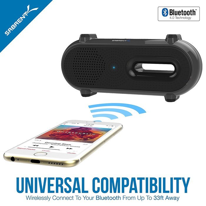 Sabrent Ultra-Portable Weatherproof Wireless Bluetooth Speaker For Outdoor/Indoor 10 hours Rechargeable Battery... N5