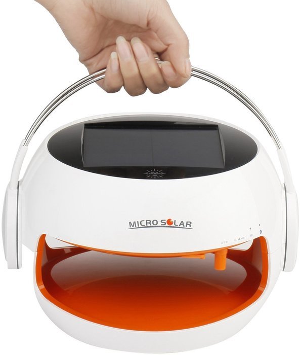 MicroSolar - Portable - Cute Gift - Solar Powered Bluetooth Speaker - Eco Friendly - Waterproof IP44 - 10 hours...