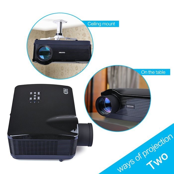 3*HDMI USB 3D LED Multimedia HD 3000 lumen Projector 1080P Native 1280*768 Contrast Ratio 2000: 1 N6