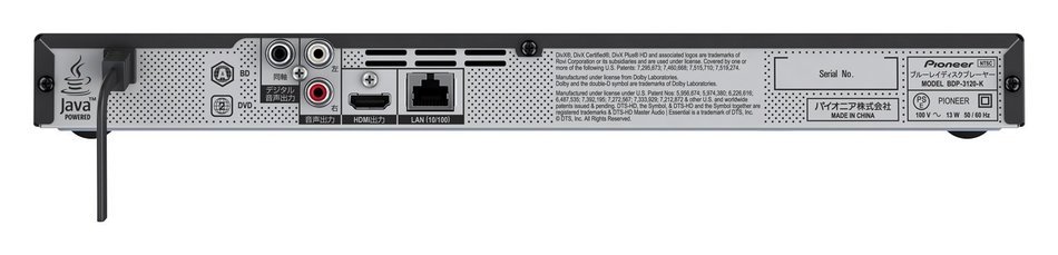 Pioneer Blu-ray Disc Player BDP-3120-K N3