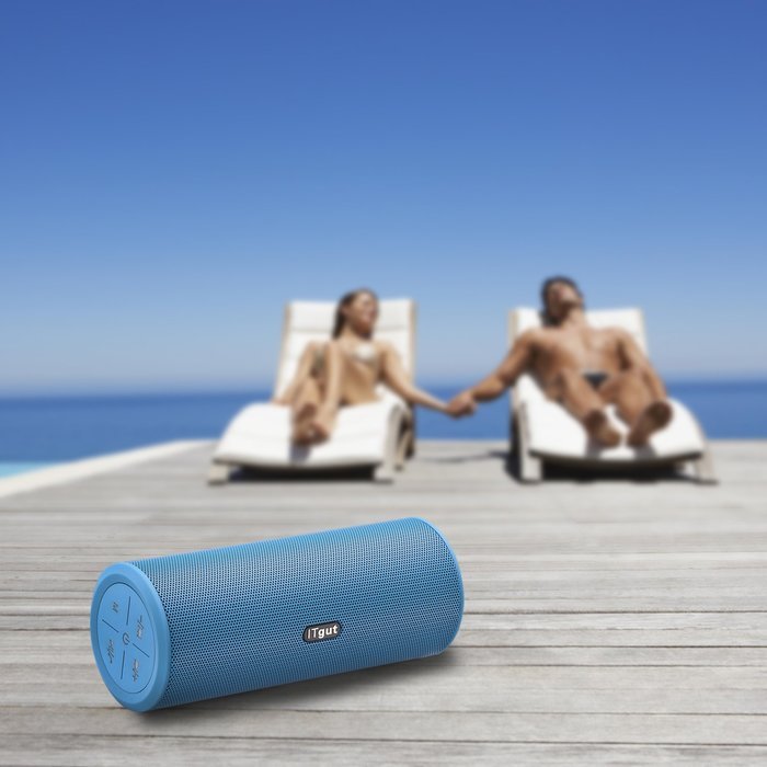 ITgut Ultra-Portable Hi-Fi Wireless Bluetooth Speaker for Bluetooth Enabled Devices(Blue) N6