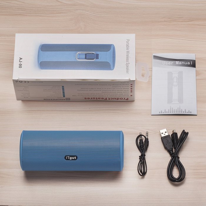 ITgut Ultra-Portable Hi-Fi Wireless Bluetooth Speaker for Bluetooth Enabled Devices(Blue) N7