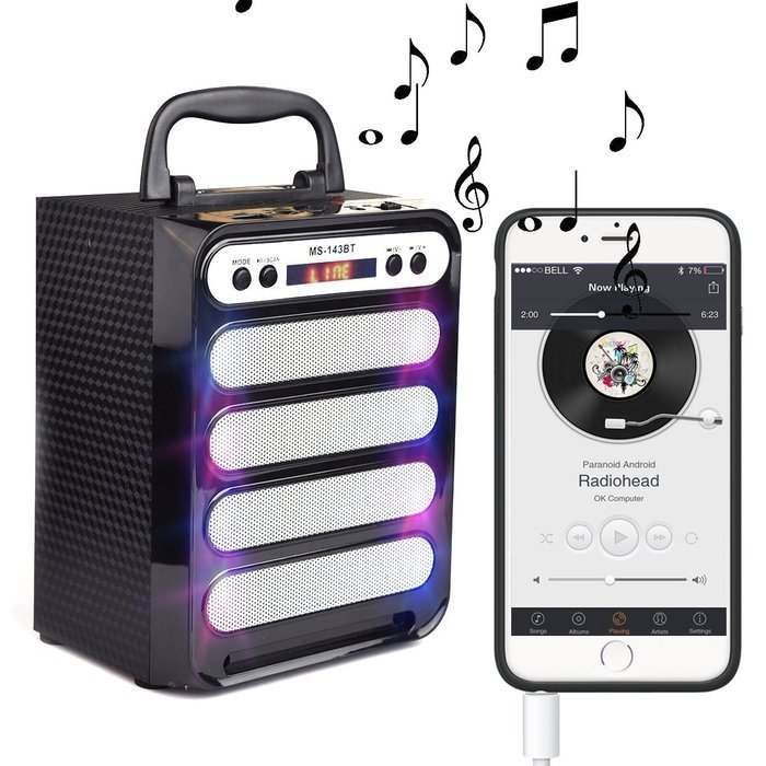 Outdoor Portable Bluetooth Speaker ,Oenbopo Home Square Stereo Music Portable Wireless Bluetooth Speaker with... N25