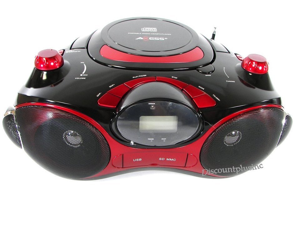 Package Deal Portable Cd/mp3cd Radio Boombox Speaker Player With USB Sd Auxiliary Multimedia Player With 1- San...