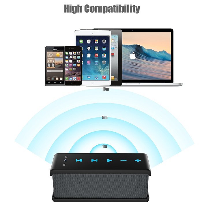 Vomercy Stereo Sound Bluetooth Speaker TF Card AUX Play N3