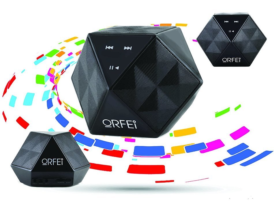ORFEI Crystal Classic Portable Wireless Bluetooth Speaker with Long Hours Battery Life and Full, High-def Sound... N4