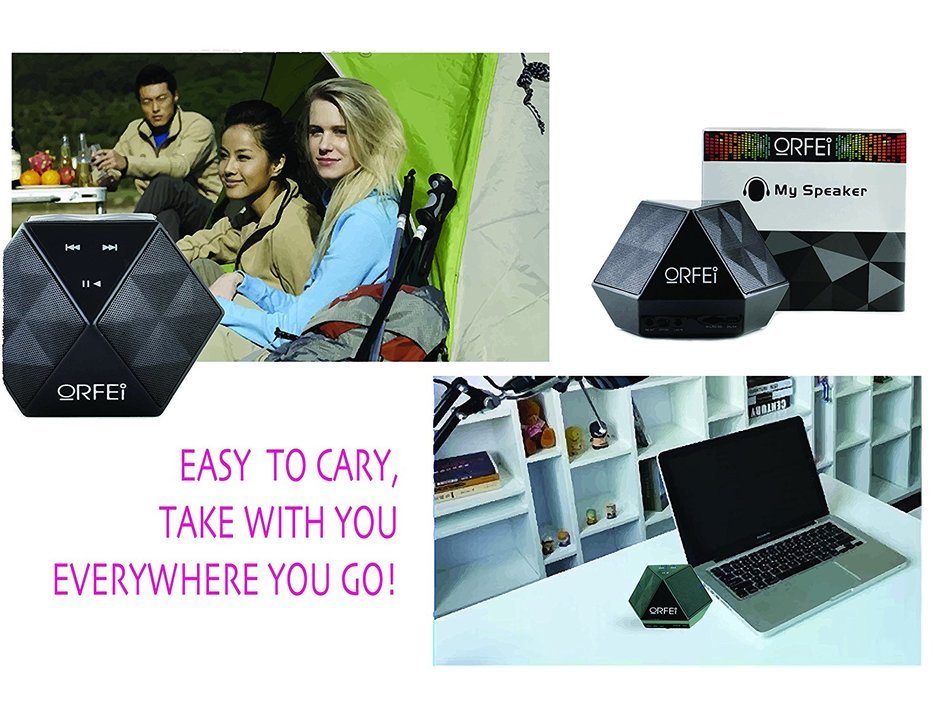 ORFEI Crystal Classic Portable Wireless Bluetooth Speaker with Long Hours Battery Life and Full, High-def Sound... N8