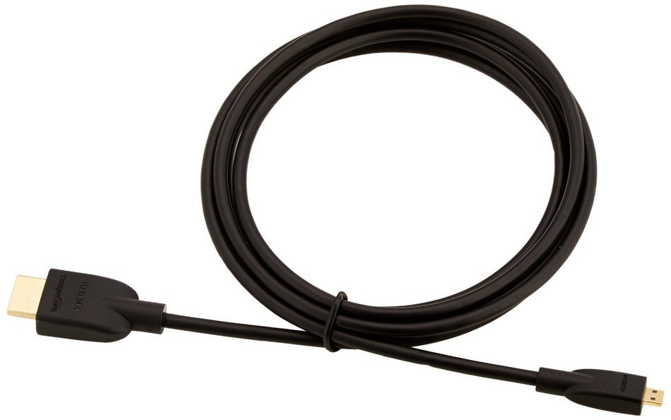 AmazonBasics High-Speed Micro-HDMI to HDMI Cable - 6 Feet (Latest Standard) N4
