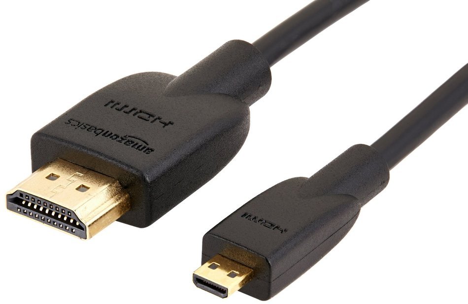 AmazonBasics High-Speed Micro-HDMI to HDMI Cable - 6 Feet (Latest Standard) N11