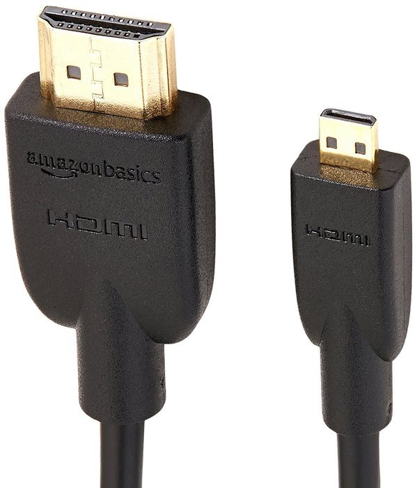 AmazonBasics High-Speed Micro-HDMI to HDMI Cable - 6 Feet (Latest Standard) N17