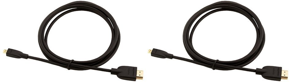 AmazonBasics High-Speed Micro-HDMI to HDMI Cable - 6 Feet (Latest Standard) N18