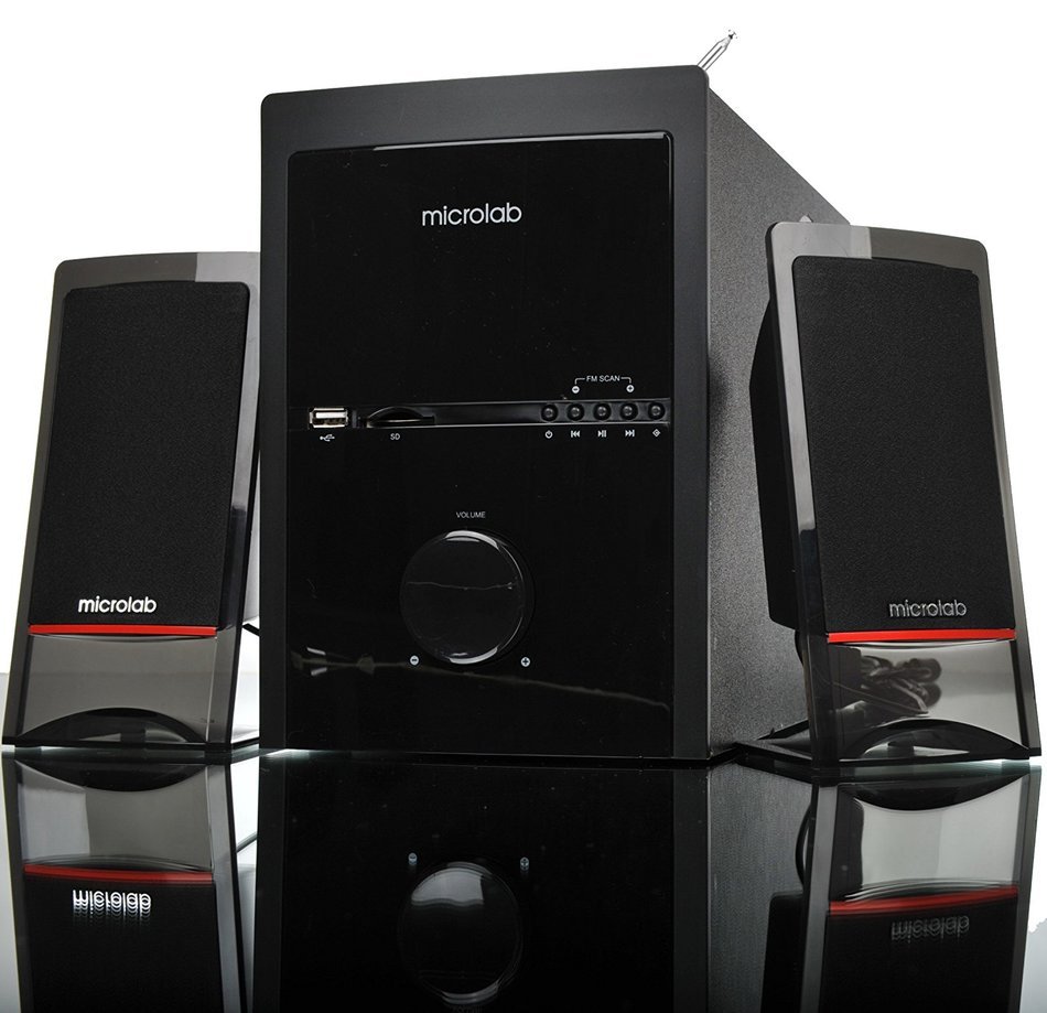 Microlab M700U Acoustic Hifi Subwoofer Speaker Home Theater Audio Amplifier Multimedia System 2.1 Super Bass Power... N3