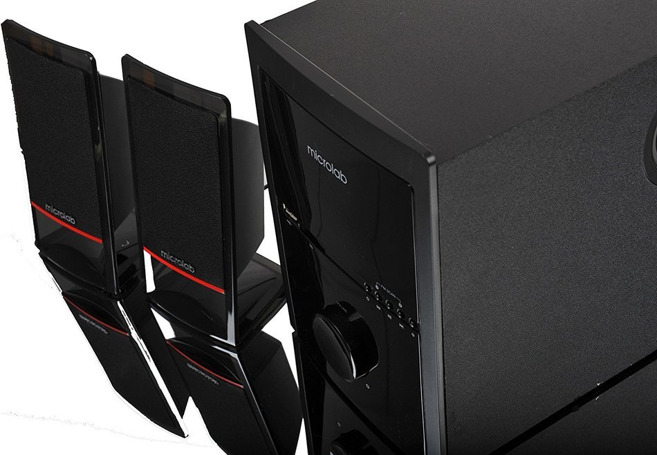 Microlab M700U Acoustic Hifi Subwoofer Speaker Home Theater Audio Amplifier Multimedia System 2.1 Super Bass Power... N8