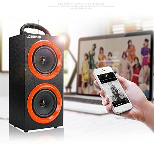 Shihua Large Size 145x120x295mm Bluetooth outdoor HIFI Subwoofer speaker High power FM Radio USB Amplifier Stereo... N2