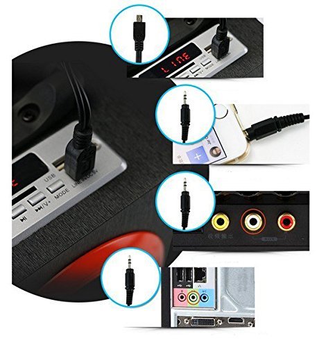 Shihua Large Size 145x120x295mm Bluetooth outdoor HIFI Subwoofer speaker High power FM Radio USB Amplifier Stereo... N3